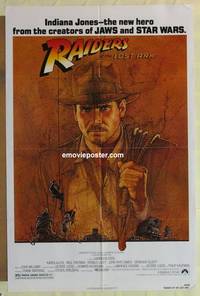 g742 RAIDERS OF THE LOST ARK one-sheet movie poster '81 Harrison Ford