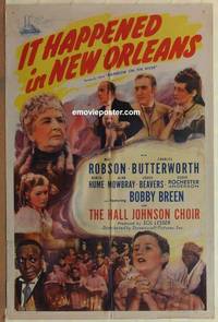 g745 RAINBOW ON THE RIVER one-sheet movie poster R46 Breen, New Orleans!