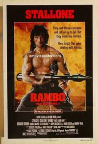g746 RAMBO FIRST BLOOD 2 one-sheet movie poster '85 Sylvester Stallone