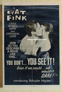 g749 RAT FINK one-sheet movie poster '65 likes women, bars & expensive cars!