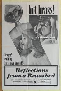 g761 REFLECTIONS FROM A BRASS BED one-sheet movie poster '76 hot brass!