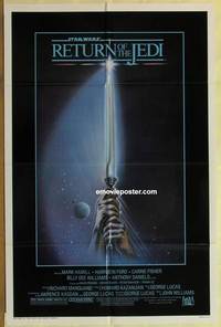 g769 RETURN OF THE JEDI one-sheet movie poster '83 George Lucas classic!