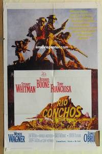 g779 RIO CONCHOS one-sheet movie poster '64 Richard Boone, Whitman