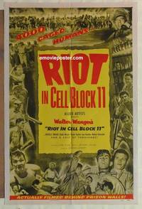g780 RIOT IN CELL BLOCK 11 one-sheet movie poster '54 Don Siegel, Brand