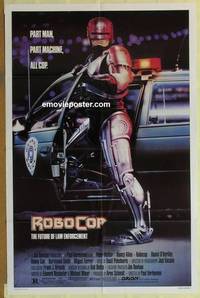 g793 ROBOCOP one-sheet movie poster '87 Paul Verhoeven, classic sci-fi!