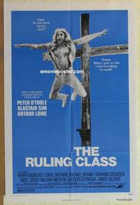 g809 RULING CLASS one-sheet movie poster '72 Peter O'Toole, Alastair Sim
