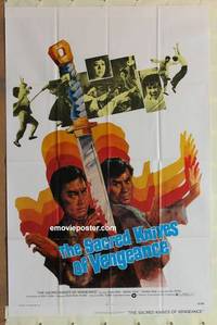 g816 SACRED KNIVES OF VENGEANCE one-sheet movie poster '73 kung fu!