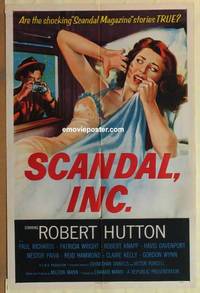 g830 SCANDAL INC one-sheet movie poster '56 shocking magazine tabloids!