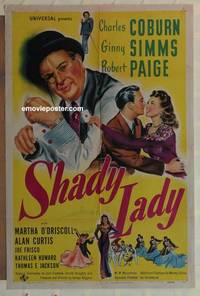 g863 SHADY LADY one-sheet movie poster '45 Charles Coburn, Ginny Gimms