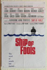 g877 SHIP OF FOOLS one-sheet movie poster '65 Vivien Leigh, Signoret