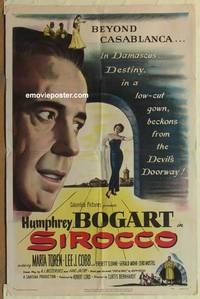 g896 SIROCCO one-sheet movie poster '51 Humphrey Bogart, Lee J. Cobb