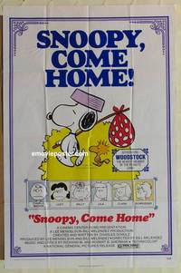 g912 SNOOPY COME HOME one-sheet movie poster '72 Peanuts, Charlie Brown!