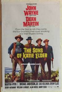 g922 SONS OF KATIE ELDER one-sheet movie poster '65 John Wayne, Dean Martin