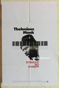 g966 STRAIGHT NO CHASER one-sheet movie poster '89 Thelonious Monk, jazz!