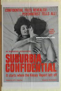 g977 SUBURBIA CONFIDENTIAL one-sheet movie poster '66 where Kinsey left off