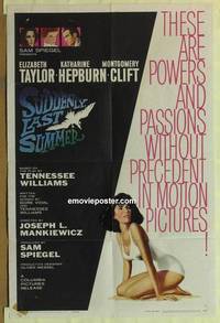 g979 SUDDENLY LAST SUMMER one-sheet movie poster '60 sexy Liz Taylor!