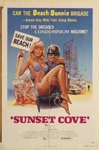 g986 SUNSET COVE one-sheet movie poster '78 John Carradine, sexy babe!