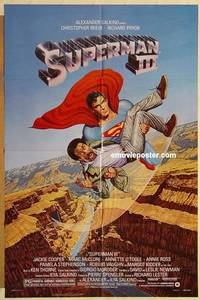 g991 SUPERMAN 3 one-sheet movie poster '83 Chris Reeve, Richard Pryor