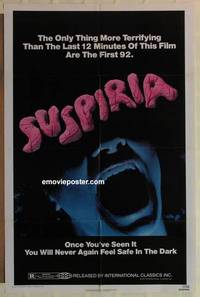 g996 SUSPIRIA one-sheet movie poster '77 classic Dario Argento horror!