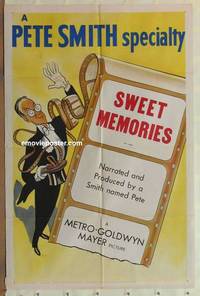 h004 SWEET MEMORIES one-sheet movie poster '52 Pete Smith