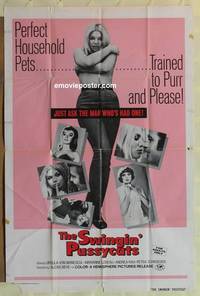h007 SWINGIN' PUSSYCATS one-sheet movie poster '69 Perfect Household Pets!