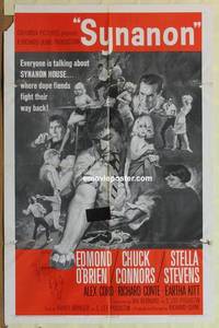 h011 SYNANON one-sheet movie poster '65 Richard Conte, drug addiction!