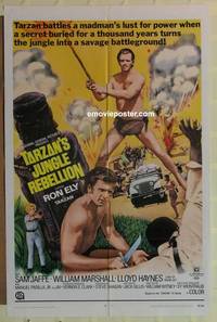 h023 TARZAN'S JUNGLE REBELLION one-sheet movie poster '67 Ron Ely