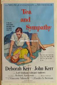h028 TEA & SYMPATHY one-sheet movie poster '56 Deborah & John Kerr!