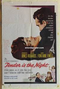 h042 TENDER IS THE NIGHT one-sheet movie poster '61 Jennifer Jones, Robards