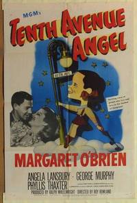 h044 TENTH AVENUE ANGEL one-sheet movie poster '47 cool Kapralik artwork!
