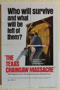 h052 TEXAS CHAINSAW MASSACRE one-sheet movie poster '74 Hooper