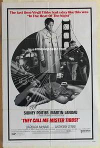 h068 THEY CALL ME MISTER TIBBS one-sheet movie poster '70 Sidney Poitier