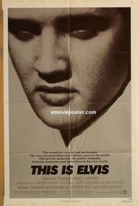 h075 THIS IS ELVIS one-sheet movie poster '81 Elvis Presley, rock&roll!