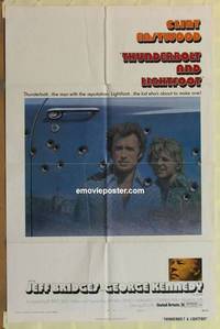 h086 THUNDERBOLT & LIGHTFOOT style B one-sheet movie poster '74 Eastwood