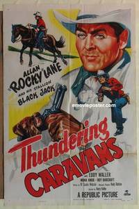 h089 THUNDERING CARAVANS one-sheet movie poster '52 Rocky Lane