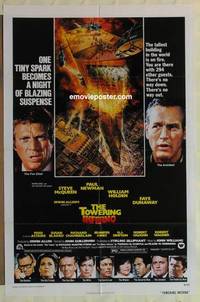 h117 TOWERING INFERNO one-sheet movie poster '74 Steve McQueen, Newman
