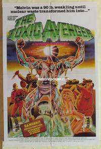 h119 TOXIC AVENGER int'l one-sheet movie poster '85 Troma, different art!
