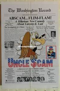 h148 UNCLE SCAM one-sheet movie poster '81 politics, Abscam revealed!