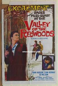 h170 VALLEY OF THE REDWOODS one-sheet movie poster '60 Ed Nelson