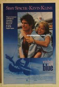 h191 VIOLETS ARE BLUE one-sheet movie poster '86 Sissy Spacek, Kevin Kline