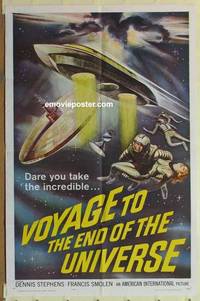h200 VOYAGE TO THE END OF THE UNIVERSE one-sheet movie poster '64 sci-fi!