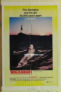 h204 WALKABOUT one-sheet movie poster '71 Nicolas Roeg classic!