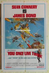h288 YOU ONLY LIVE TWICE one-sheet movie poster '67 Sean Connery IS Bond!