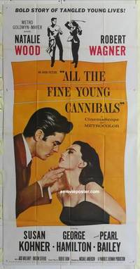 k155 ALL THE FINE YOUNG CANNIBALS three-sheet movie poster '60 Natalie Wood