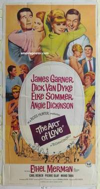 k170 ART OF LOVE three-sheet movie poster '65 Dick Van Dyke, Elke Sommer