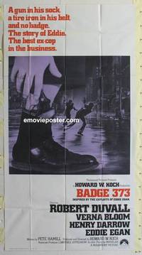 k176 BADGE 373 int'l three-sheet movie poster '73 Robert Duvall, Scorsese