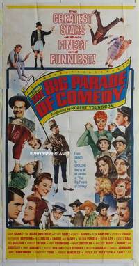 k441 MGM'S BIG PARADE OF COMEDY three-sheet movie poster '64 W.C. Fields