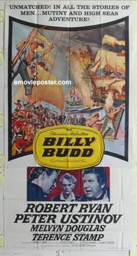 k194 BILLY BUDD three-sheet movie poster '62 Terence Stamp, Robert Ryan