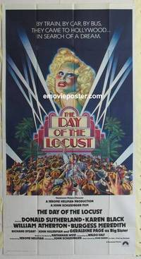 k112 DAY OF THE LOCUST int'l three-sheet movie poster '75 Donald Sutherland