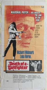 k273 DEATH OF A GUNFIGHTER int'l three-sheet movie poster '69 Richard Widmark